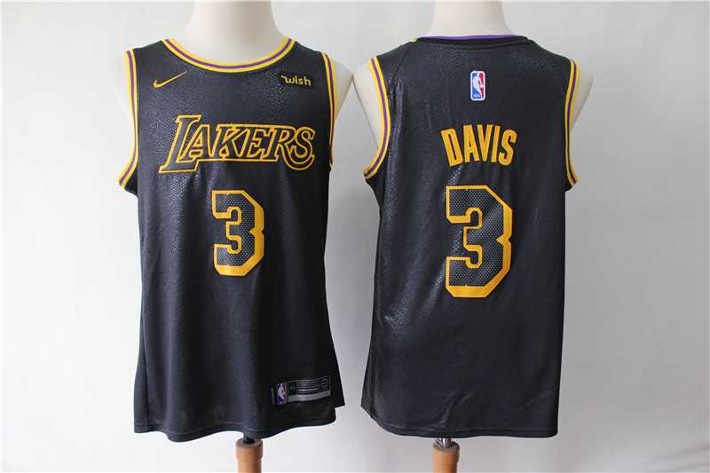 Lakers 3 Anthony Davis Black City Edition Nike Swingman Jersey,We sell and wholesale Lakers 3 Anthony Davis Black City Edition Nike Swingman Jersey on line form chian!